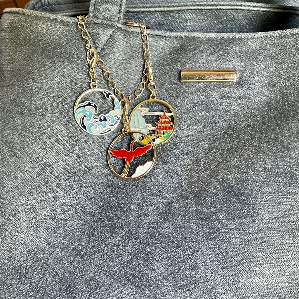 日本画風バッグチャーム