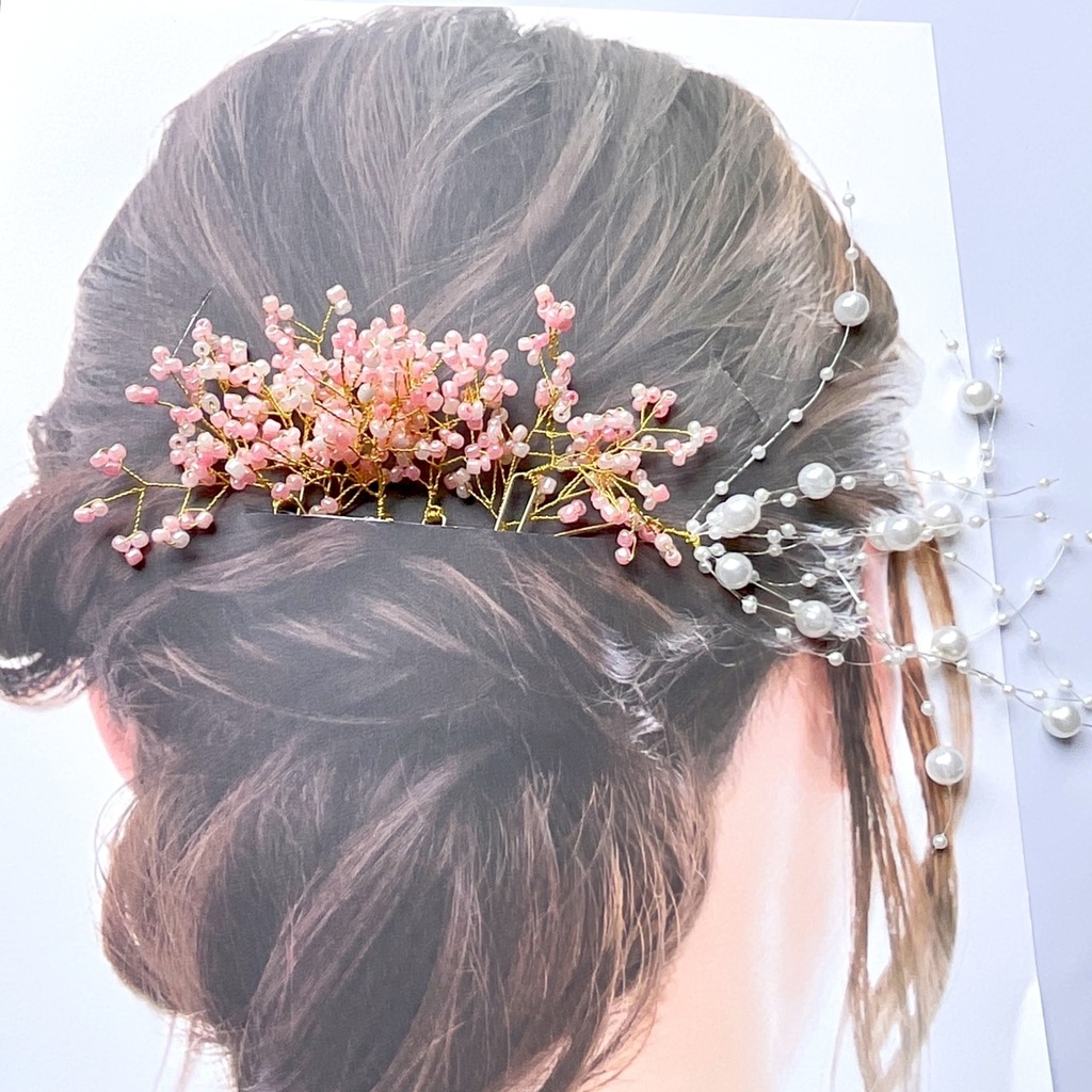 満開の桜Uピン7本セット ブライダル ウェディング パーティー 七五三 和装 にもおすすめです