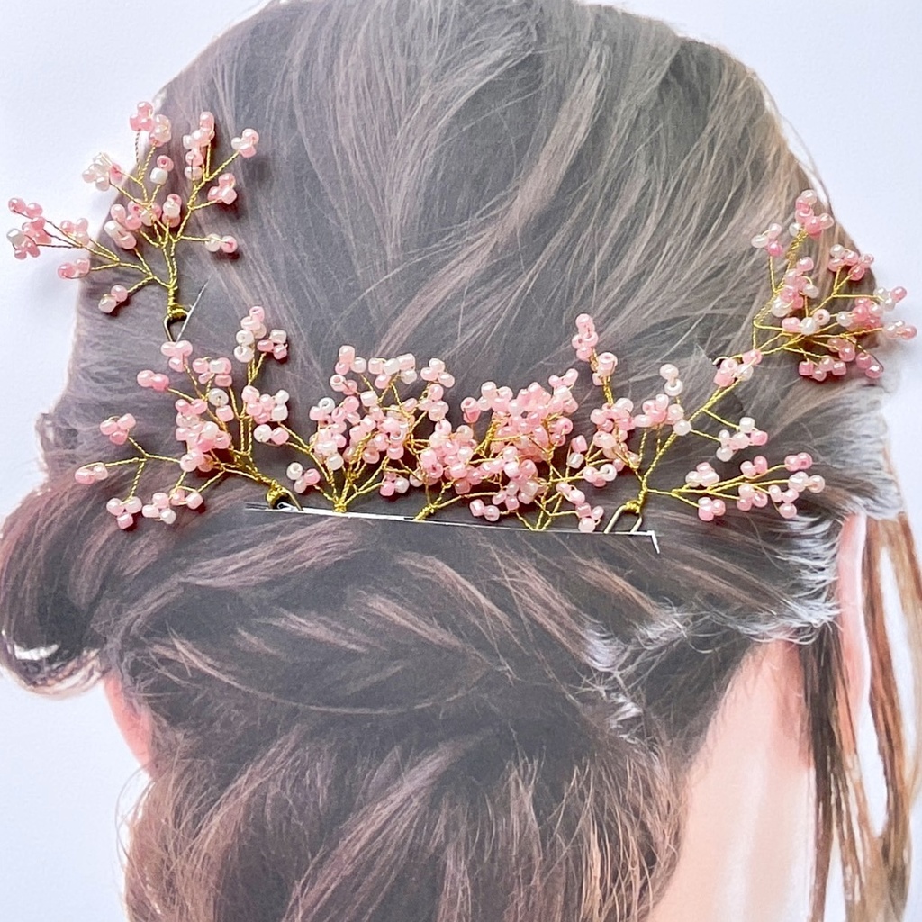 満開の桜Uピン7本セット ブライダル ウェディング パーティー 七五三 和装 にもおすすめです