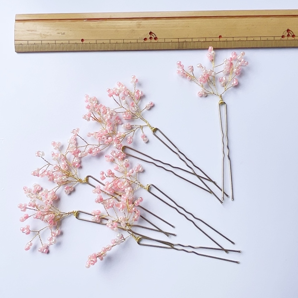 満開の桜Uピン7本セット ブライダル ウェディング パーティー 七五三 和装 にもおすすめです