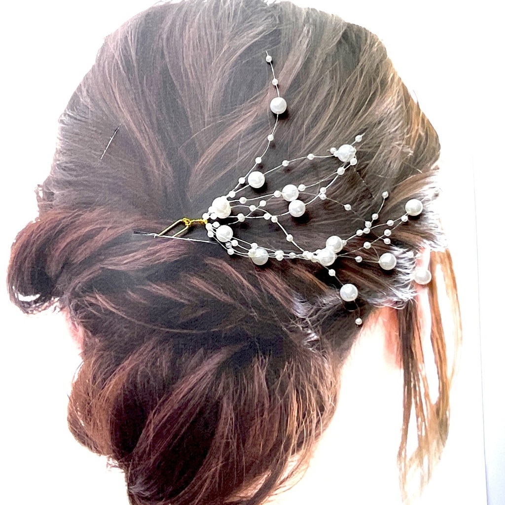 かんざしにもなる花のヘアアクセサリー