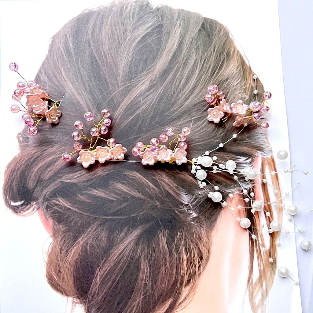かんざしにもなる花のヘアアクセサリー
