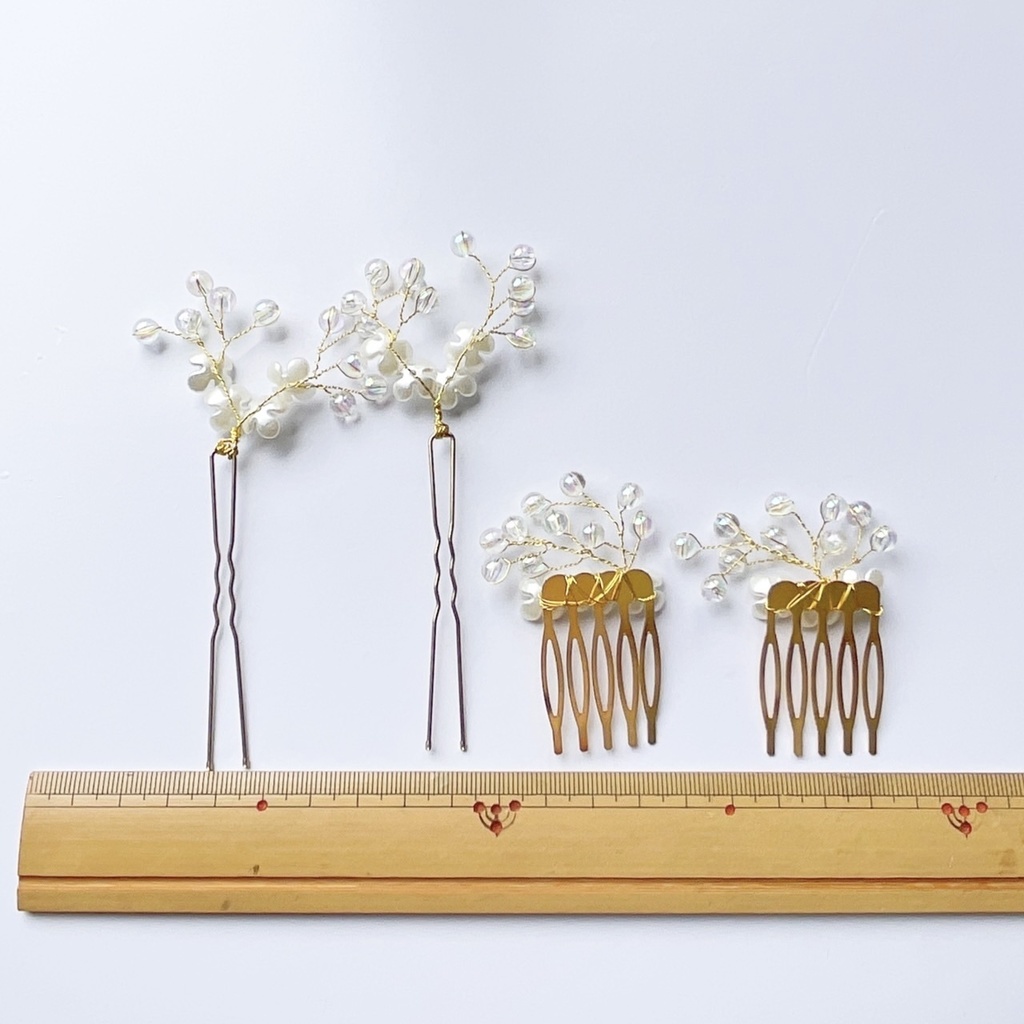 かんざしにもなる花のヘアアクセサリー