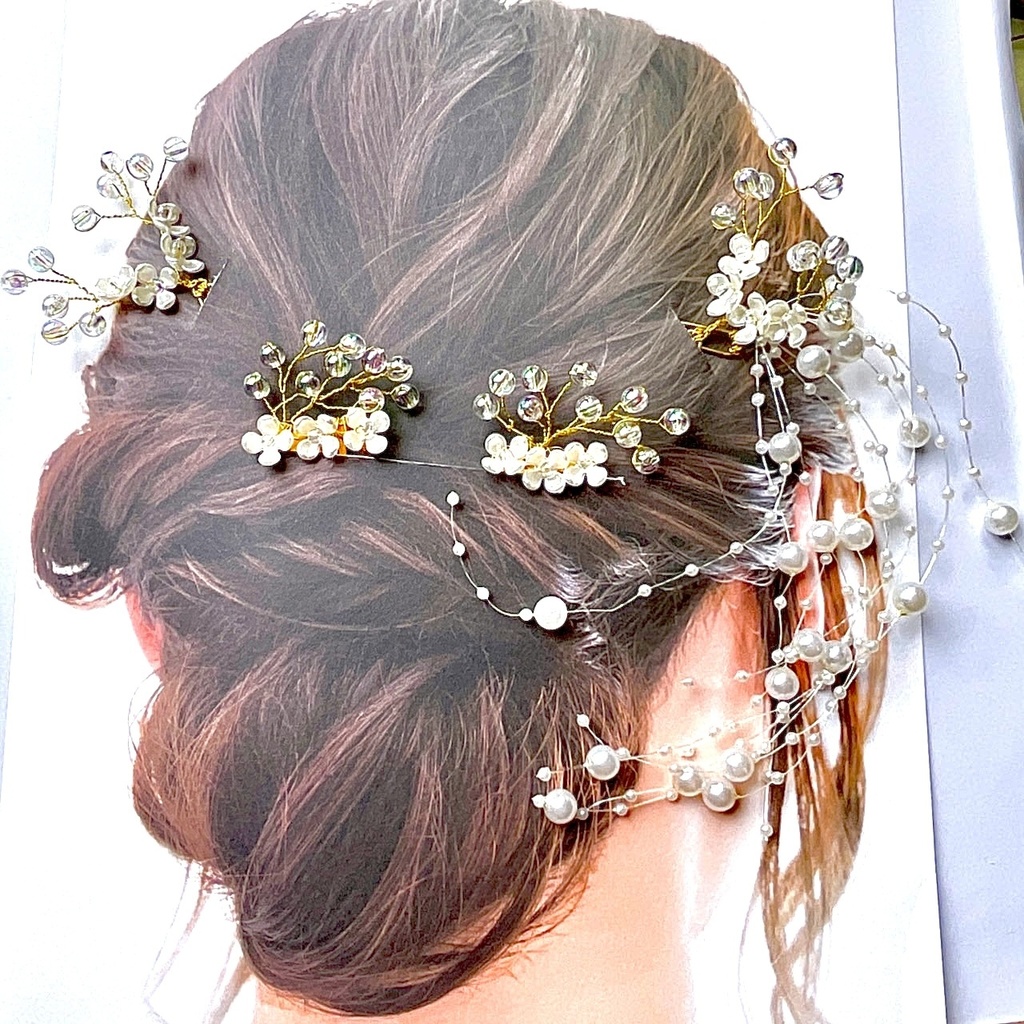 かんざしにもなる花のヘアアクセサリー