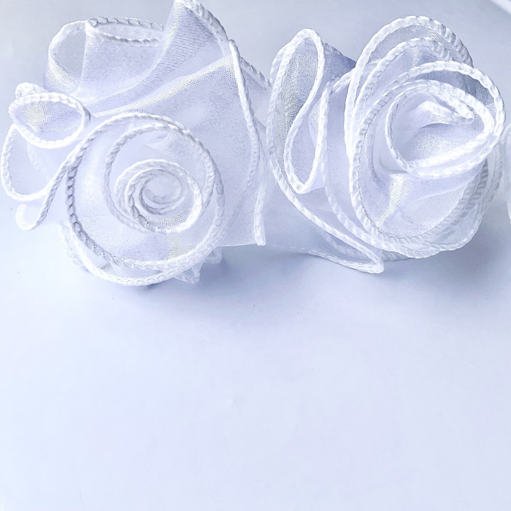 純白の薔薇 Uピンかんざし