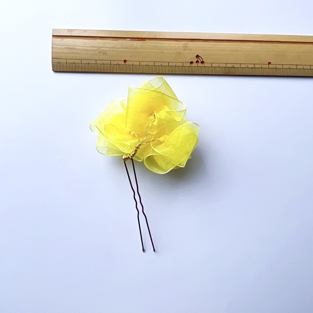 寄り添う三薔薇 Uピンかんざし