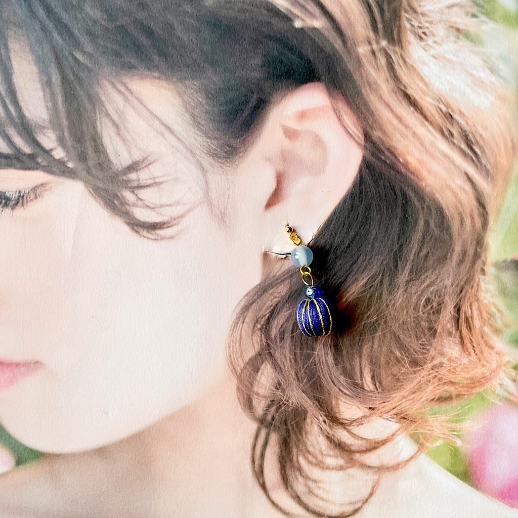 手毬のピアス・イヤリング【金属アレルギー対応】