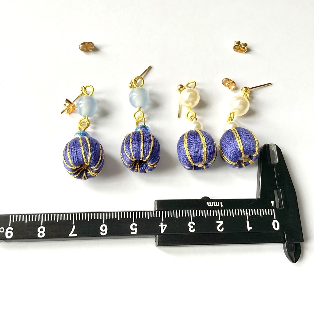 手毬のピアス・イヤリング【金属アレルギー対応】
