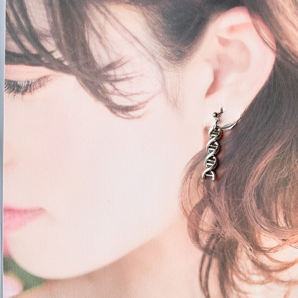 有刺鉄線・DNA・ロープのピアス・イヤリング【金属アレルギー対応】