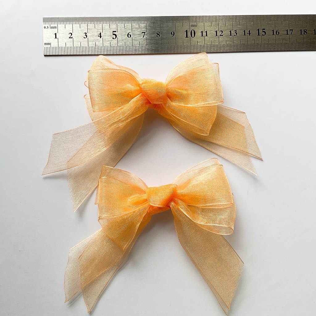 2個セット オーガンジーリボンのヘアクリップ