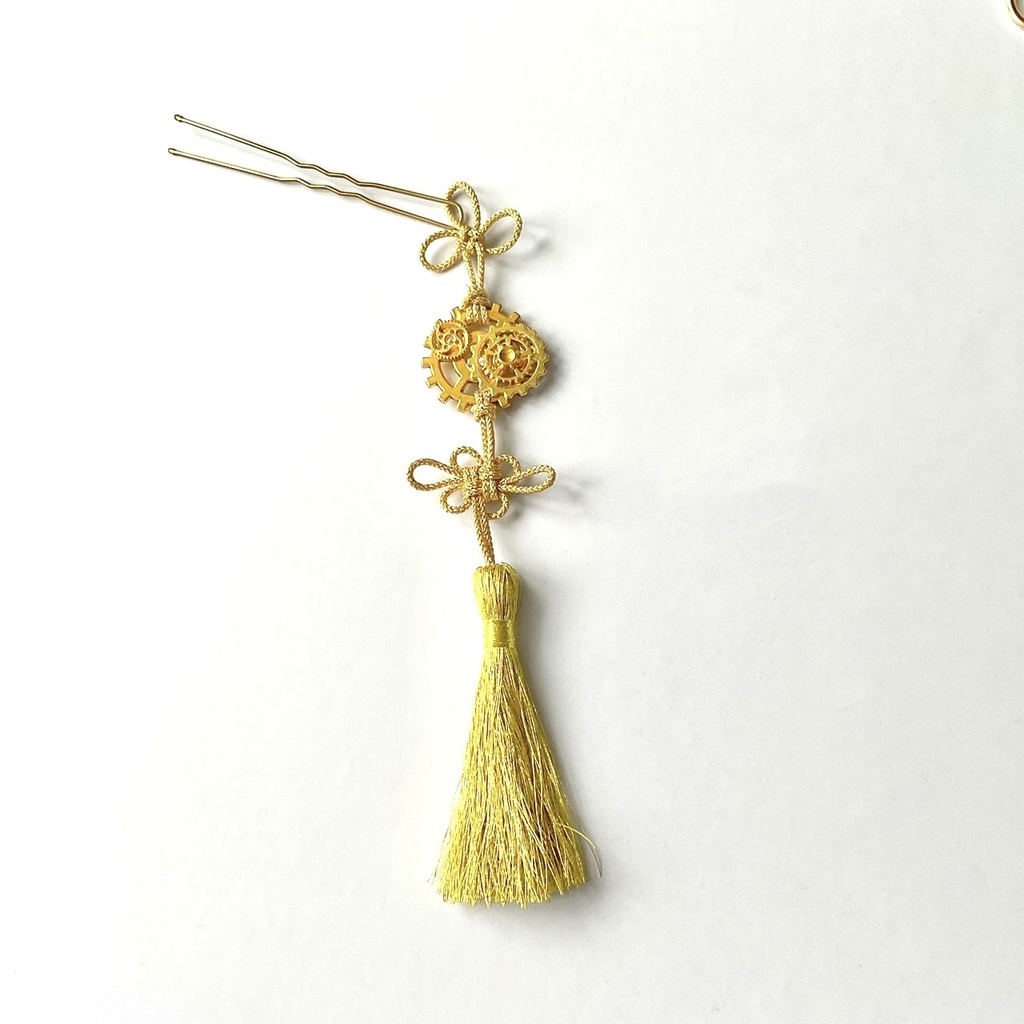 スチームパンク×シノワズリ バッグチャーム・キーホルダー・ポニーフック・Uピンかんざし