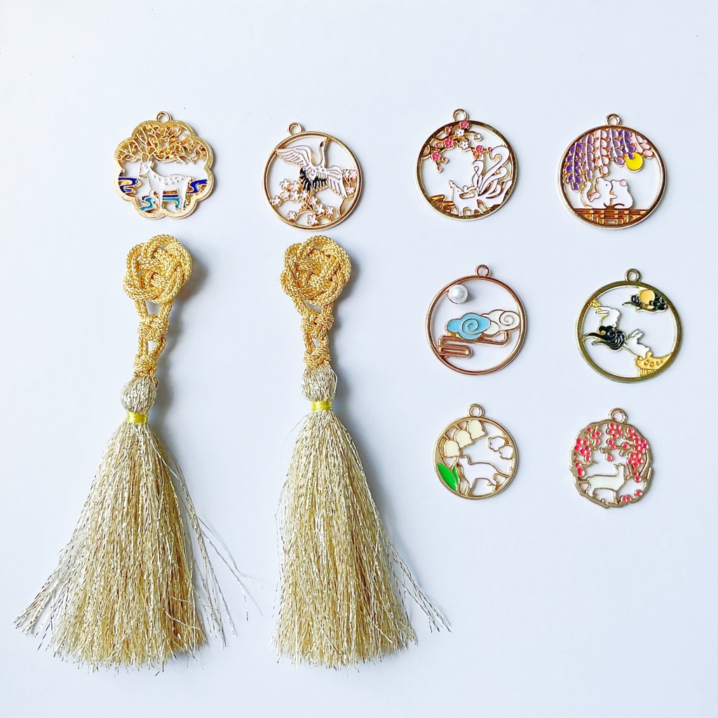 梅結びのアジアンピアス・イヤリング