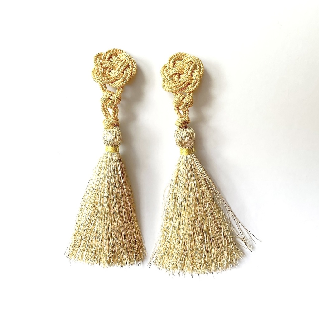 梅結びのアジアンピアス・イヤリング