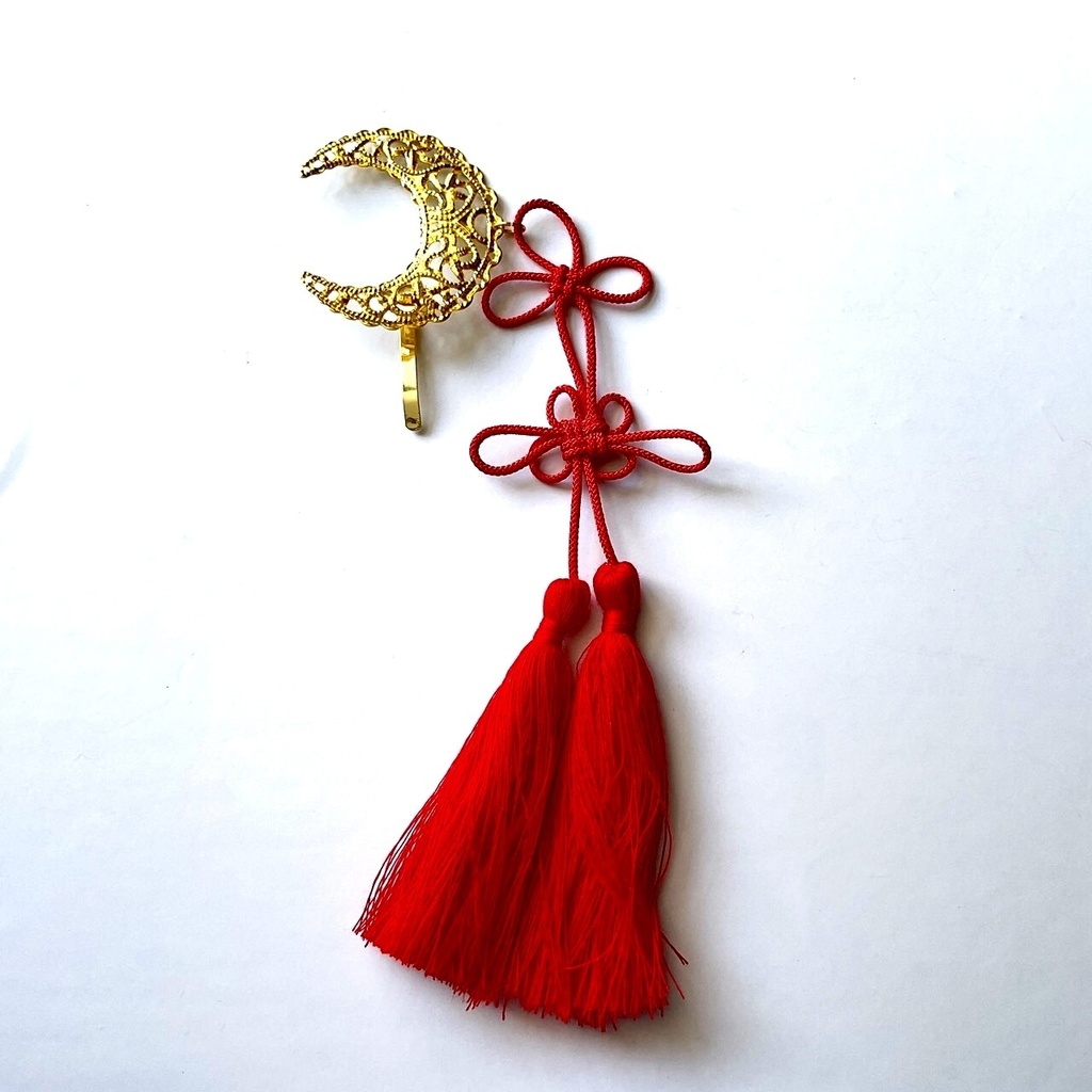 中華風ポニーフック 月