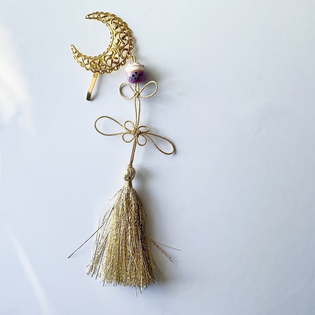 中華風ポニーフック 月