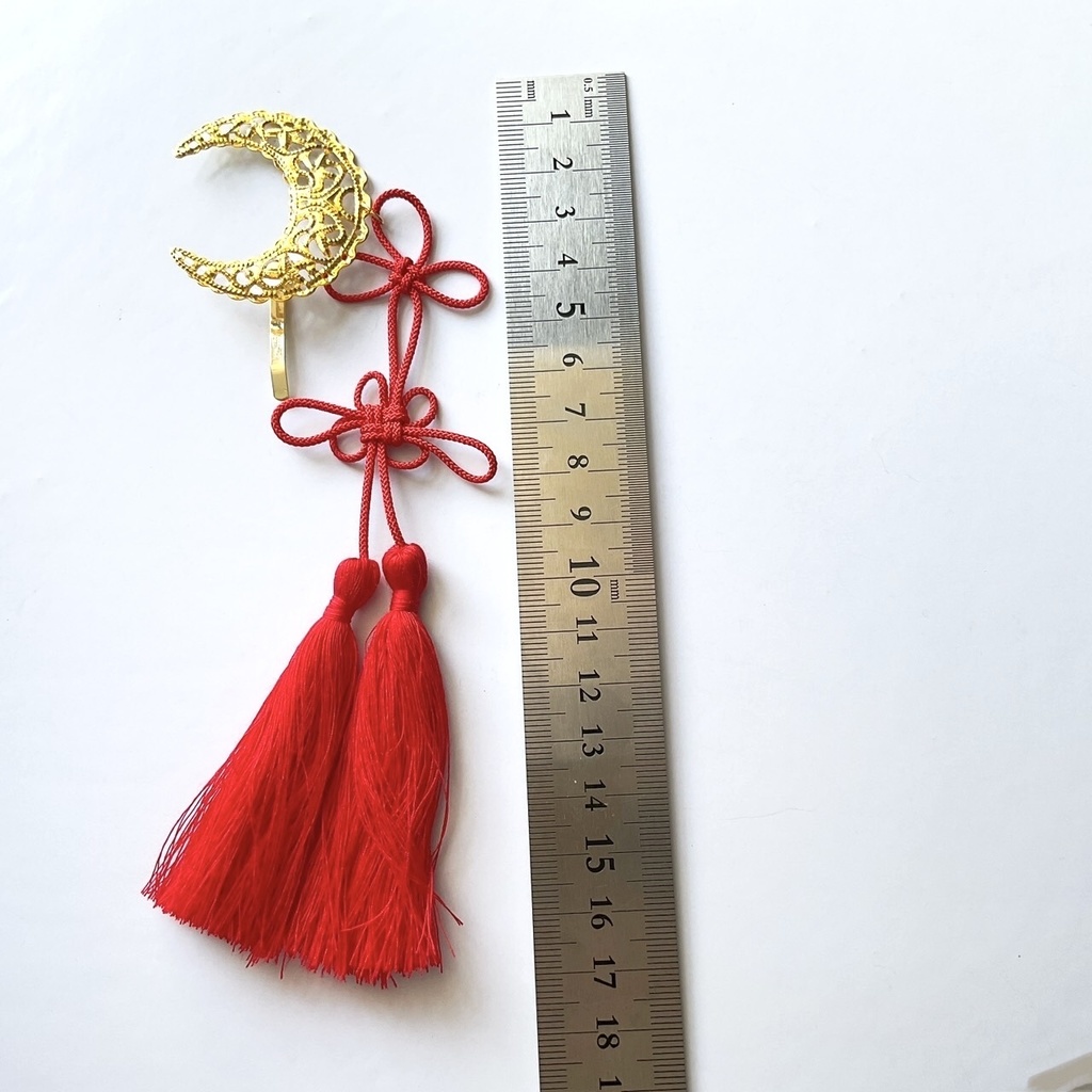 中華風ポニーフック 月