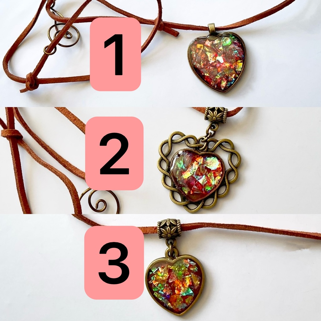 ホログラムハートのペンダント