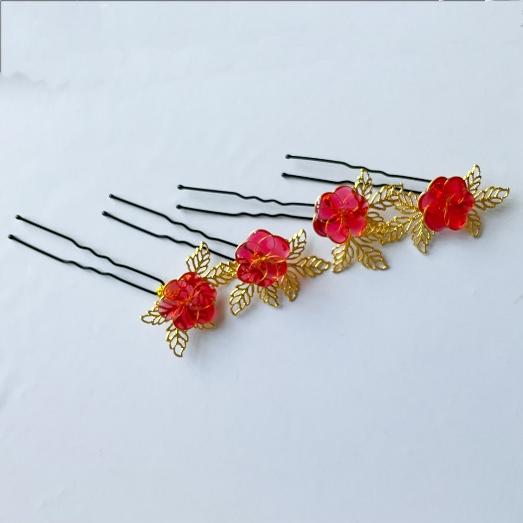 ディップアート お花のUピンかんざし
