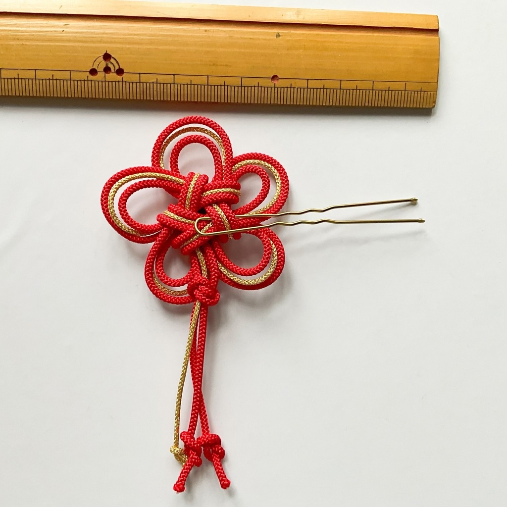 梅結びのUピン かんざし