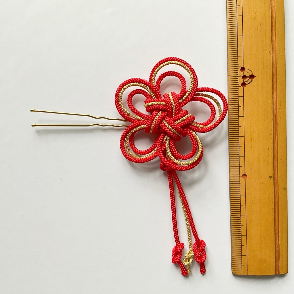 梅結びのUピン かんざし