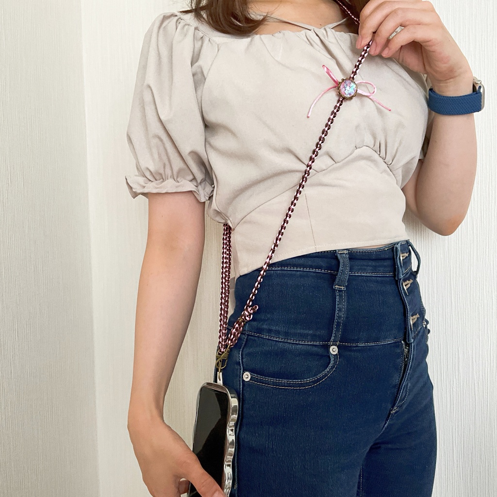 苺チョコ スマホショルダーストラップ