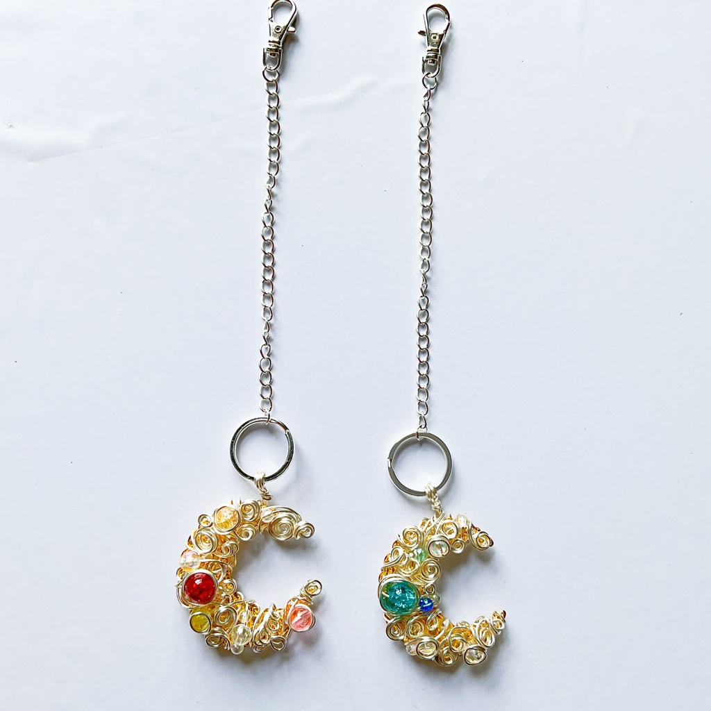 星降る月のバッグチャーム