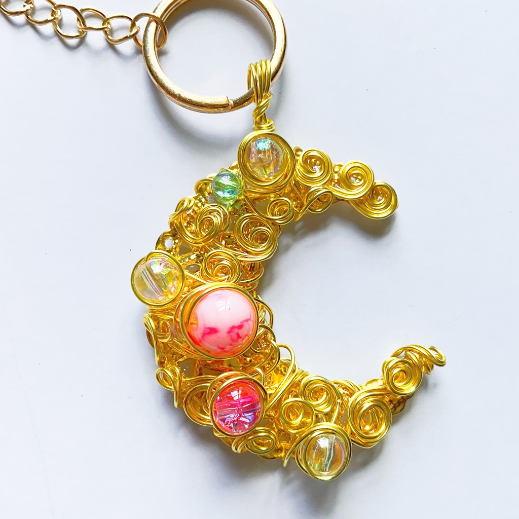 星降る月のバッグチャーム