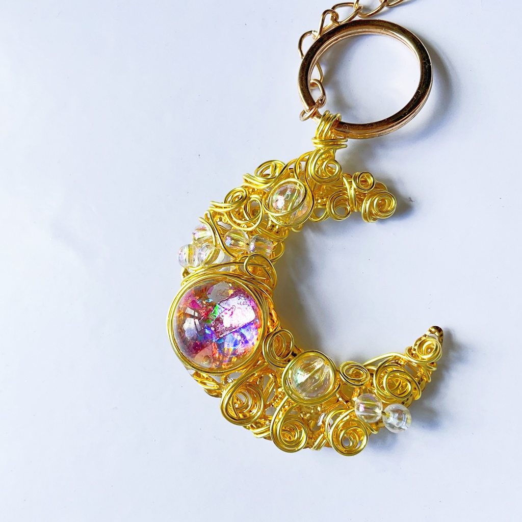 星降る月のバッグチャーム