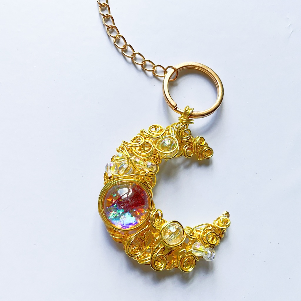 星降る月のバッグチャーム