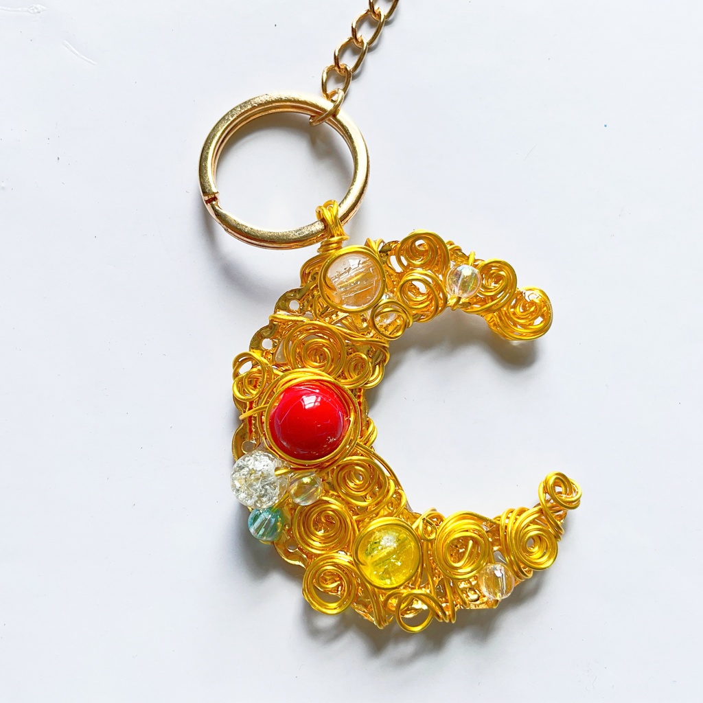 星降る月のバッグチャーム