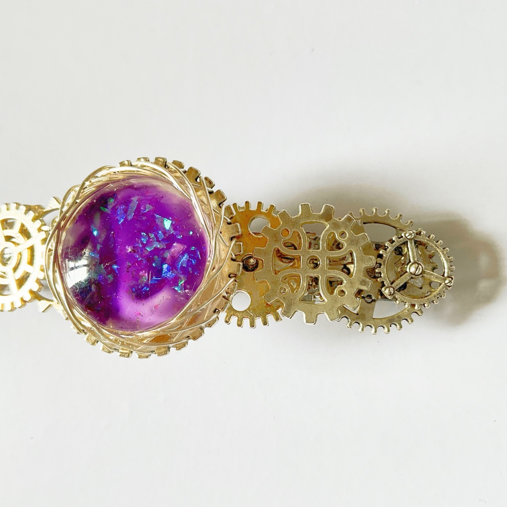 歯車のバレッタ