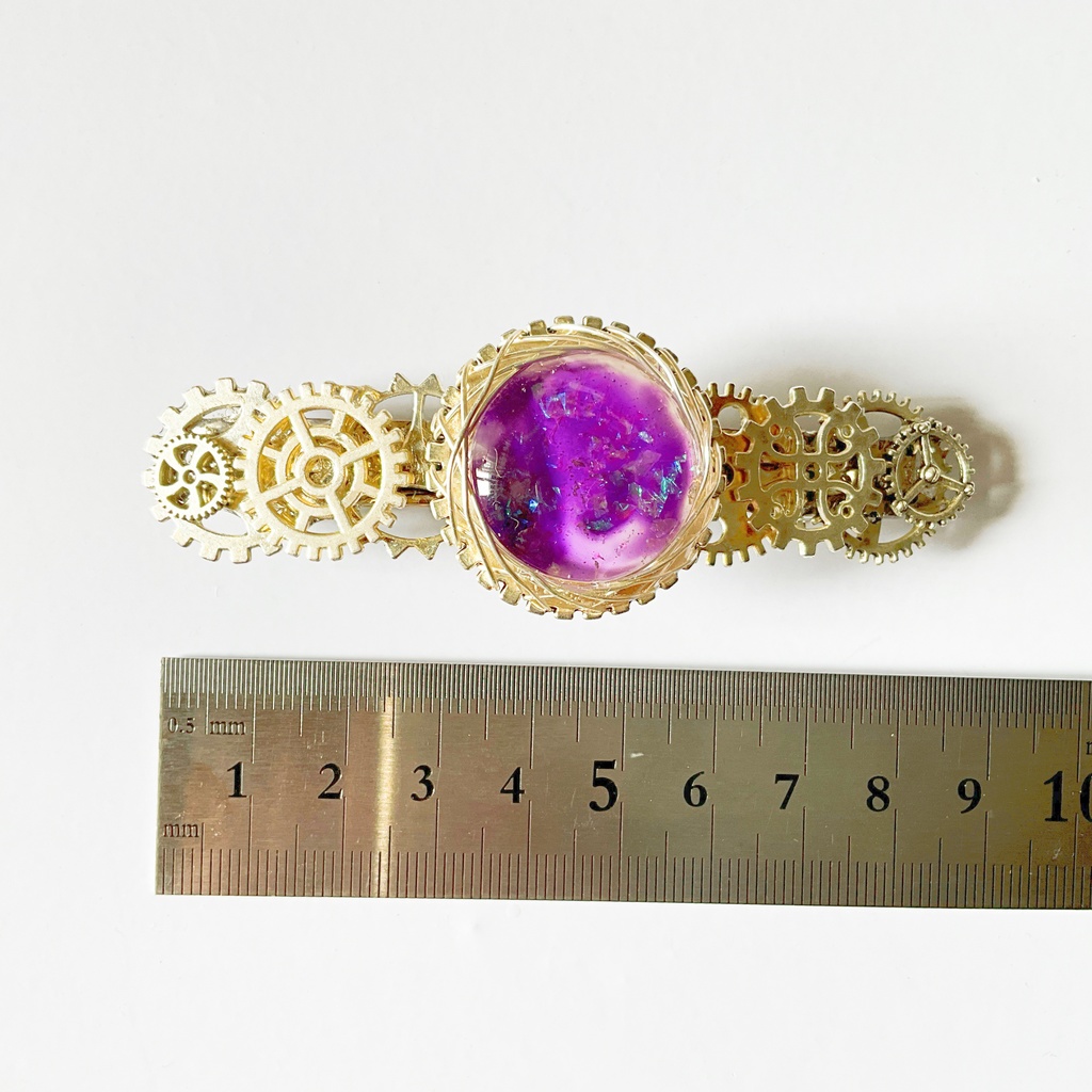 歯車のバレッタ