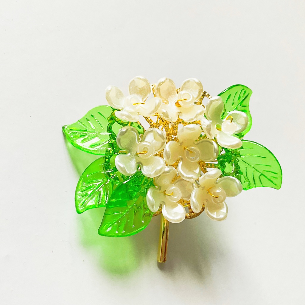 白花のブーケポニーフック［Little Bloom］