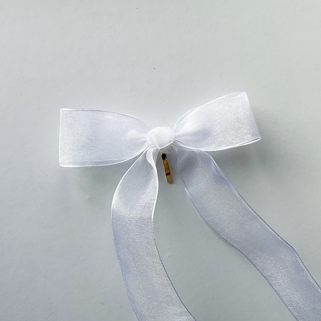 オーガンジーリボンのポニーフック