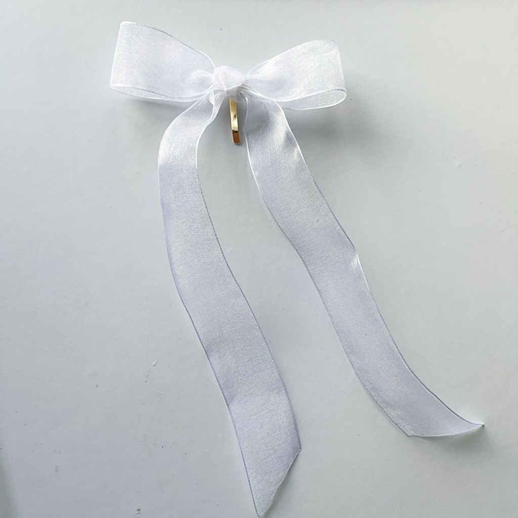 オーガンジーリボンのポニーフック