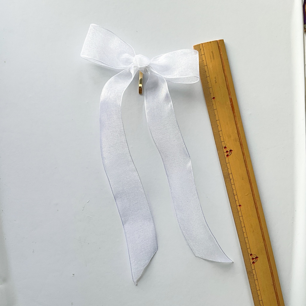 オーガンジーリボンのポニーフック