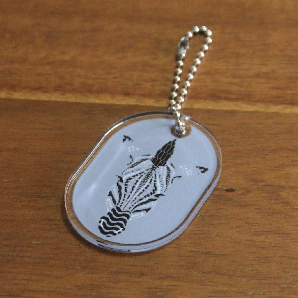 模様生命体 タグ型アクリルキーホルダー