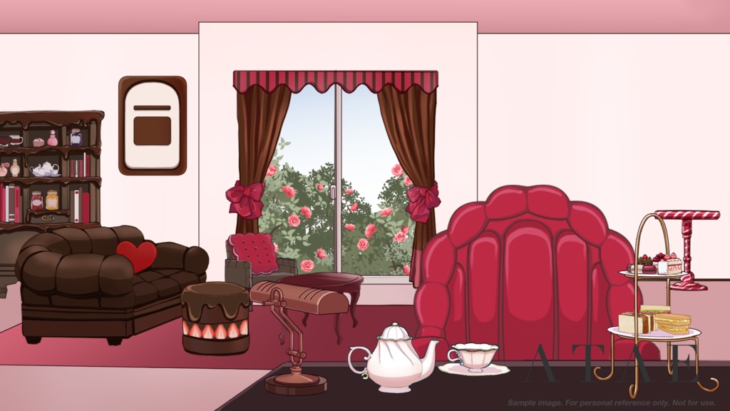 バレンタイン部屋 | VTuber向け背景(静止画)