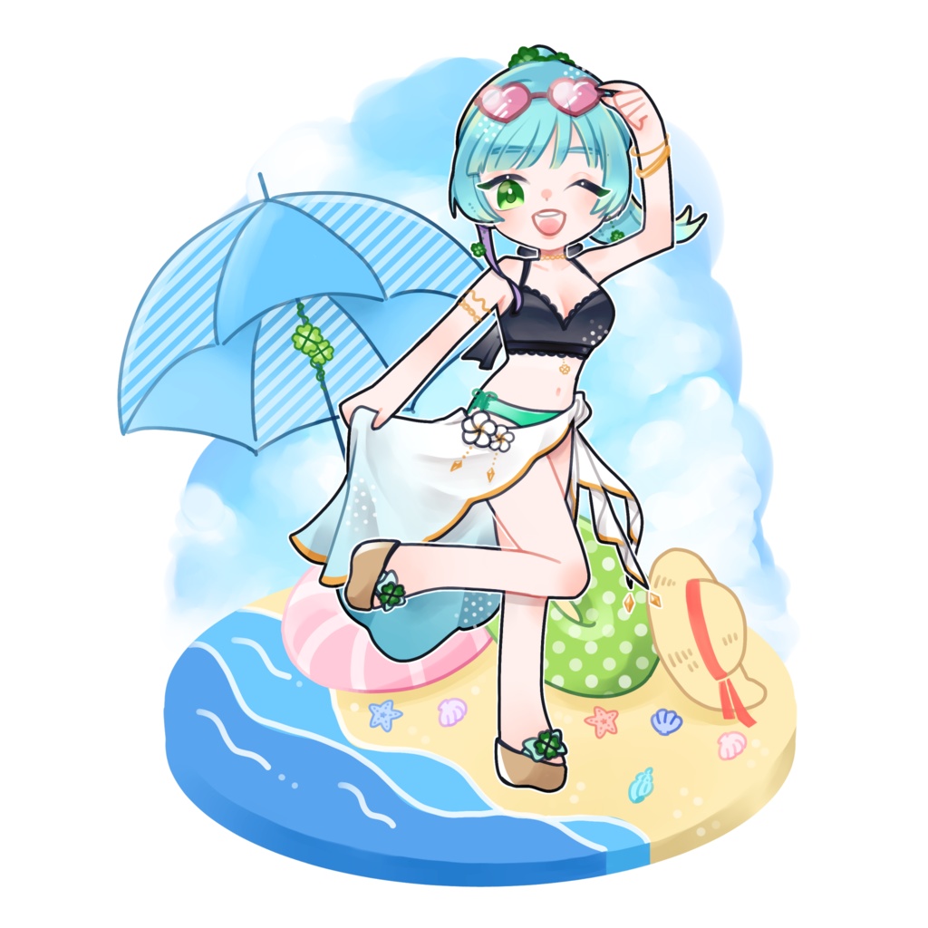 百里もりも（水着）アクリルキーホルダー