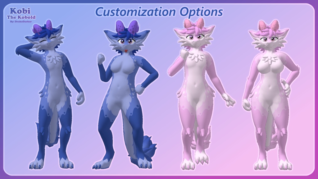 オリジナル3Dモデル 「コボルドのコビ」"Kobi the Kobold" VRChat