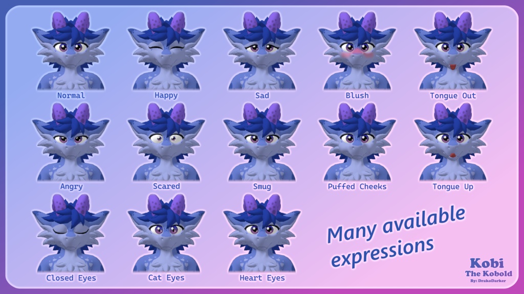 オリジナル3Dモデル 「コボルドのコビ」"Kobi the Kobold" VRChat