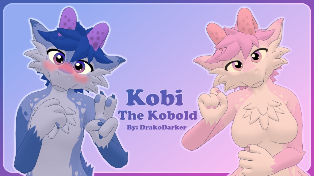 オリジナル3Dモデル 「コボルドのコビ」"Kobi the Kobold" VRChat
