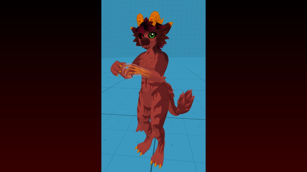 ブラッドルビーコボルド - コボルドのコビ用ハロウィンテクスチャと骸骨の手 Blood Ruby Kobold - Halloween texture and skeleton hand for Kobi the Kobold