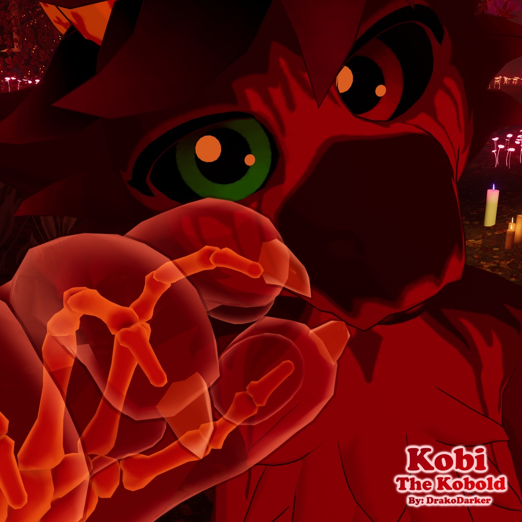 ブラッドルビーコボルド - コボルドのコビ用ハロウィンテクスチャと骸骨の手 Blood Ruby Kobold - Halloween texture and skeleton hand for Kobi the Kobold
