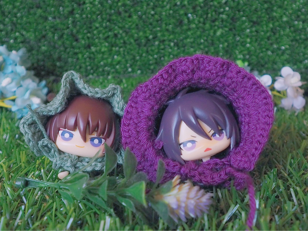 小さいうさみみ&お花ボンネット