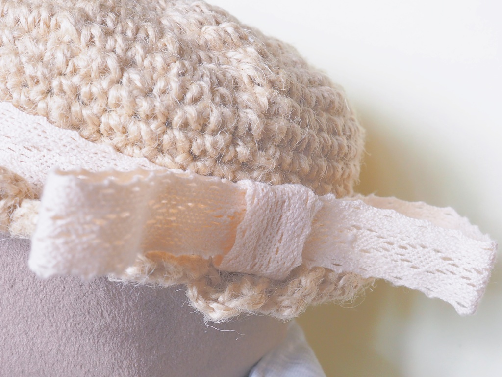 おりぼん麦わら帽子(わんぱくさん等約30cm〜