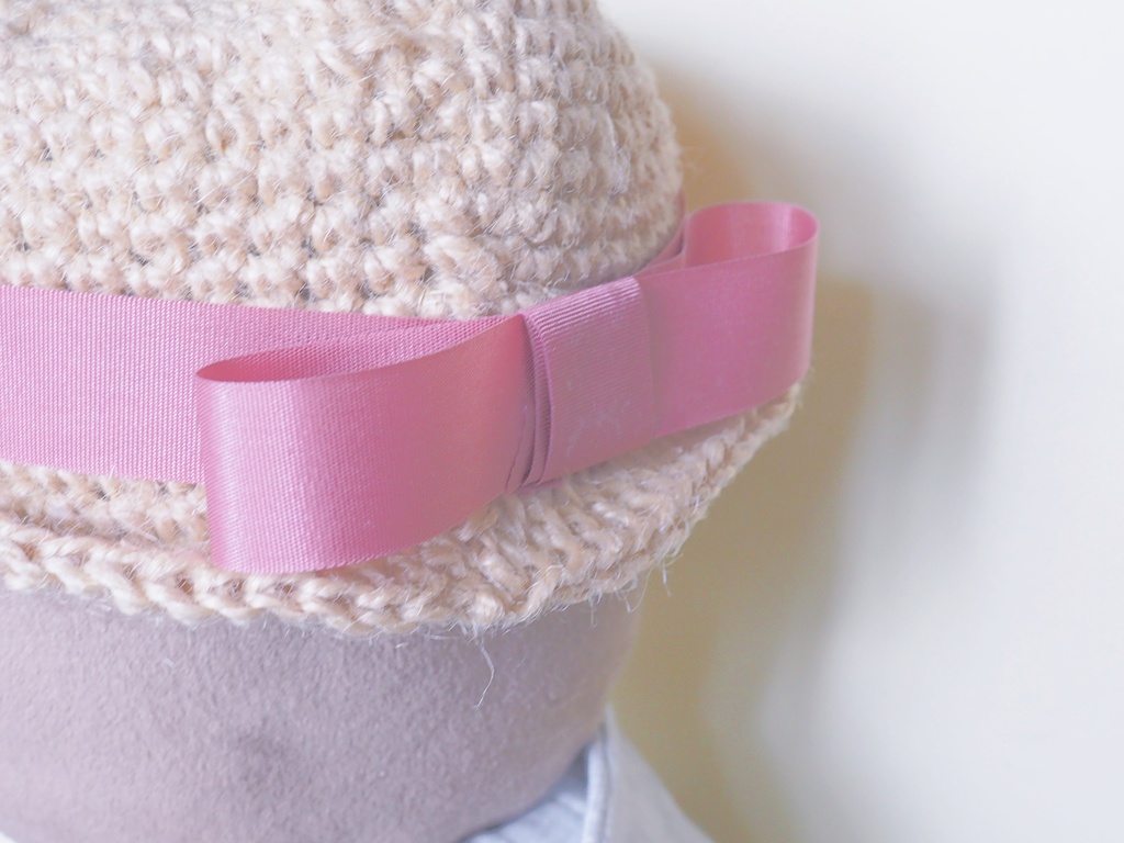 おりぼん麦わら帽子(わんぱくさん等約30cm〜