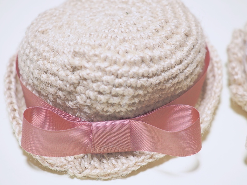 おりぼん麦わら帽子(わんぱくさん等約30cm〜