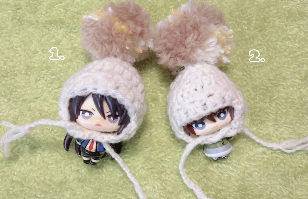 ちいさい耳当てぽんぽん帽子