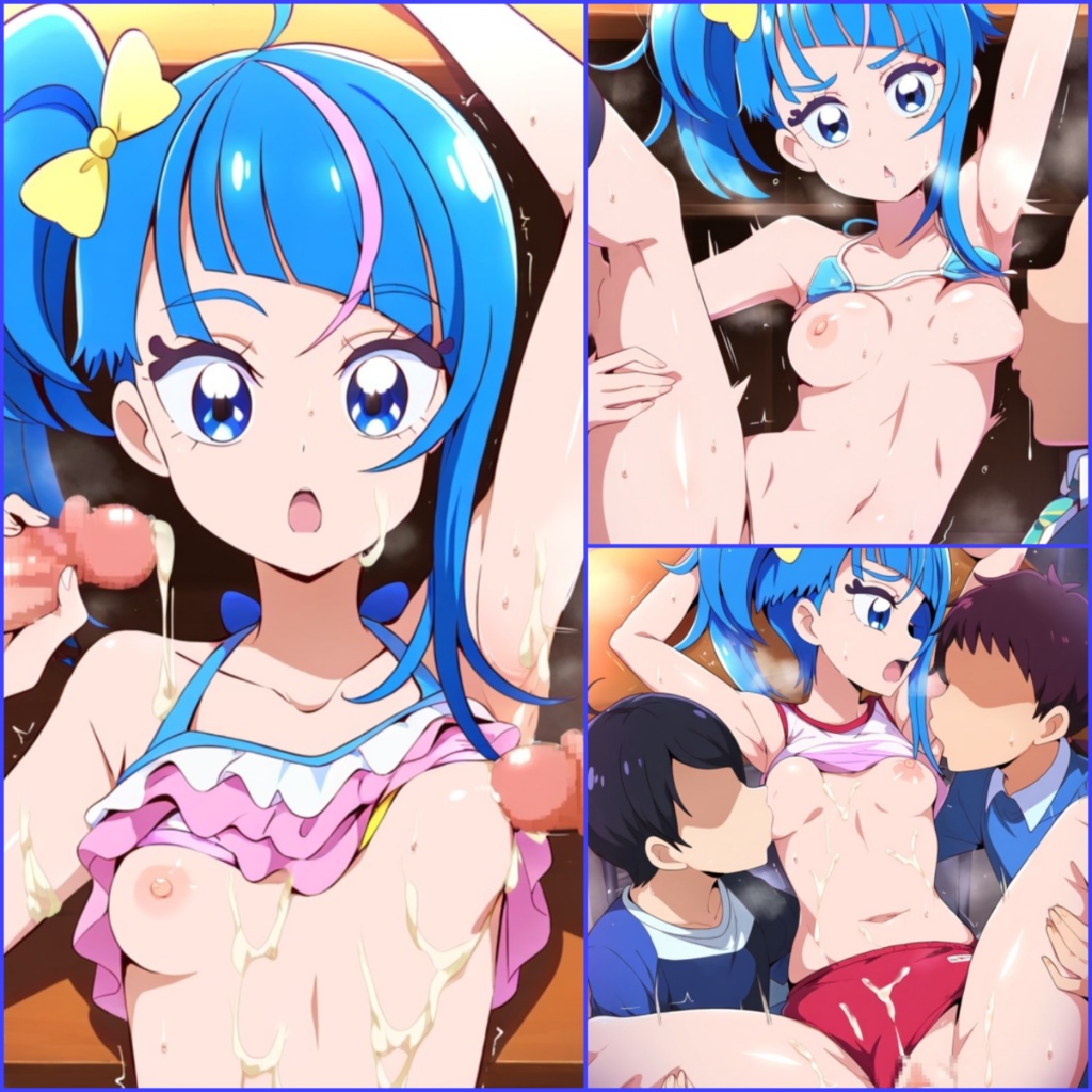 水色ヒーローに水着&ブルマを着せてちゅぱちゅぱエチエチイラスト集約130枚ZIP